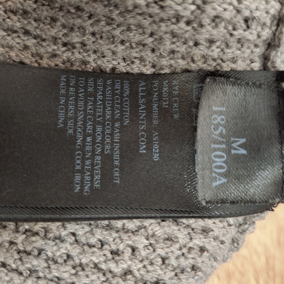 All Saints Men's Gray Sweater_2 - Picture 8 of 8